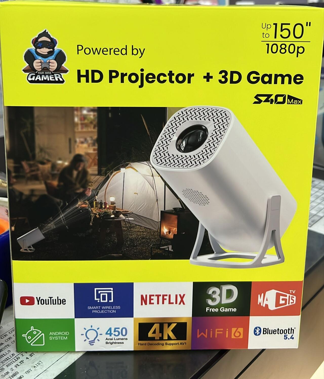 PERFESHOP - Proyector HD con videojuegos + 2 Mandos ™